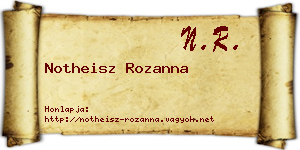 Notheisz Rozanna névjegykártya